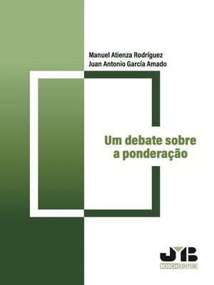 cover image of Um debate sobre a ponderação